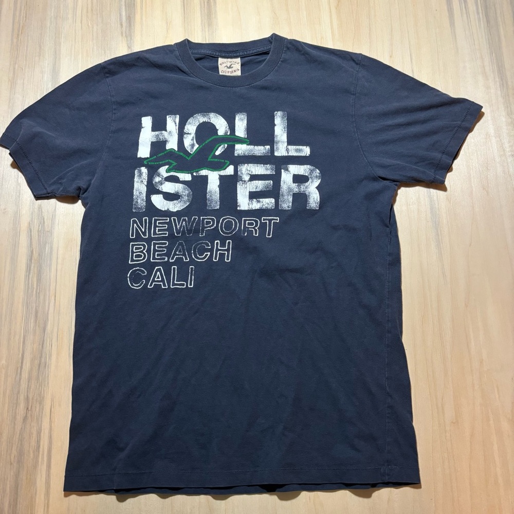 Hollister Y2K Dark Blue Newport Beach Tee